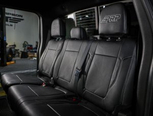 Ford Raptor Seat Covers - Rear - PRP Seats - Bench - Black with Silver Stitch - `12-`14